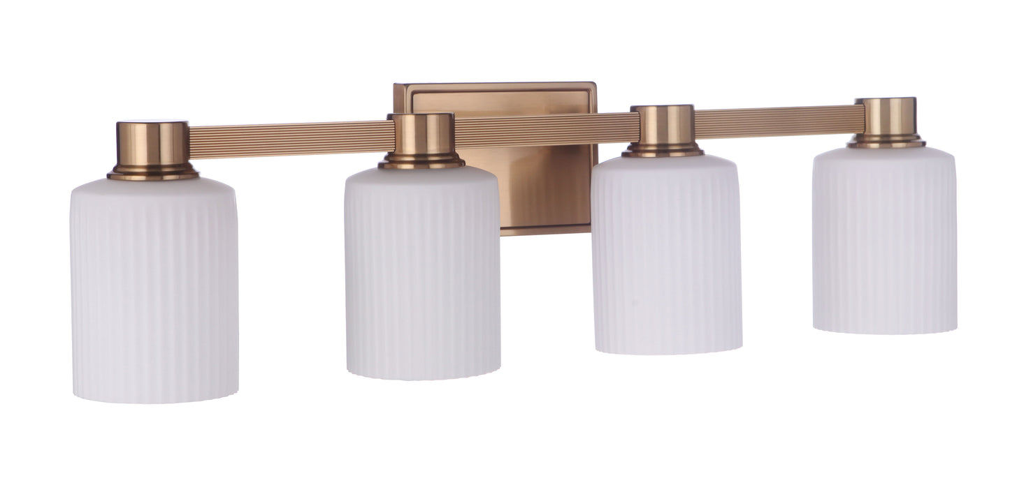 12928SB4 - Bretton 4 Light 28" Wide Vanity Light - Satin Brass