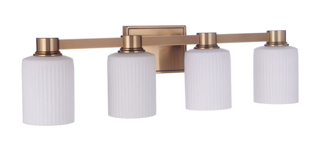 12928SB4 - Bretton 4 Light 28" Wide Vanity Light - Satin Brass