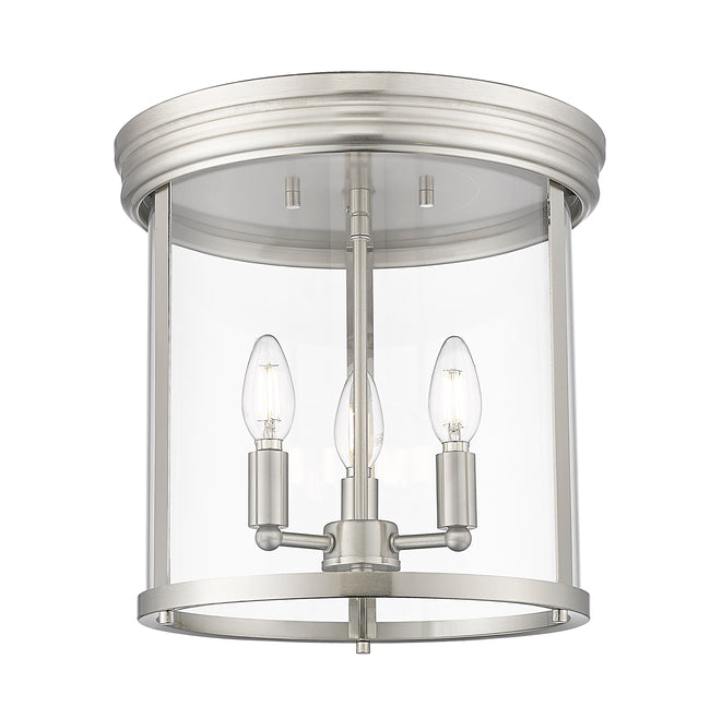 742F13-BN - Thayer 3 Light Flush 13" Mount - Brushed Nickel