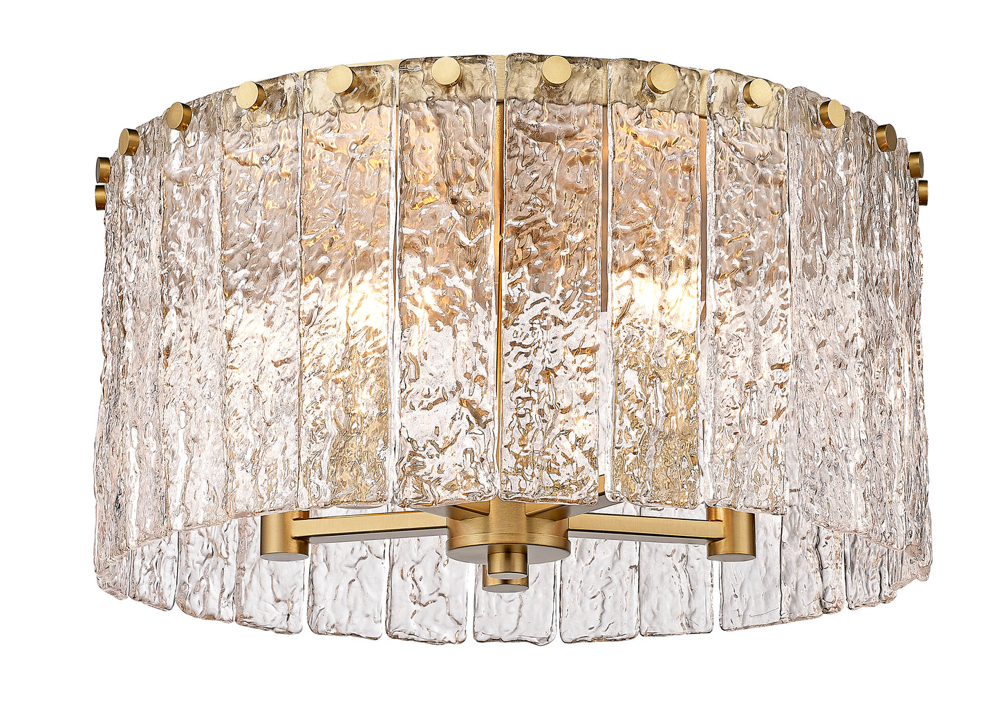 1943F16-MGLD - Glacier 5 Light Flush 17" Mount - Modern Gold