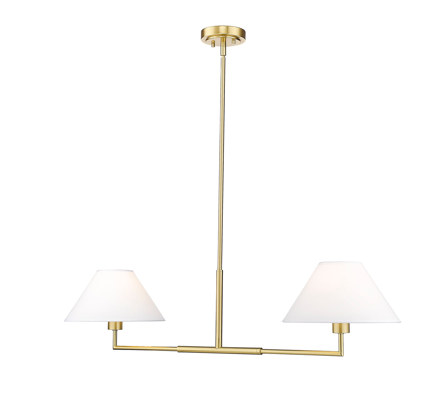744-42L-LG - Leila 2 Light 12" Chandelier - Luxe Gold