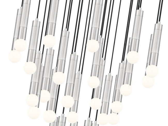 1956P-27R-BN - Stari 27 Light 36" Chandelier - Brushed Nickel