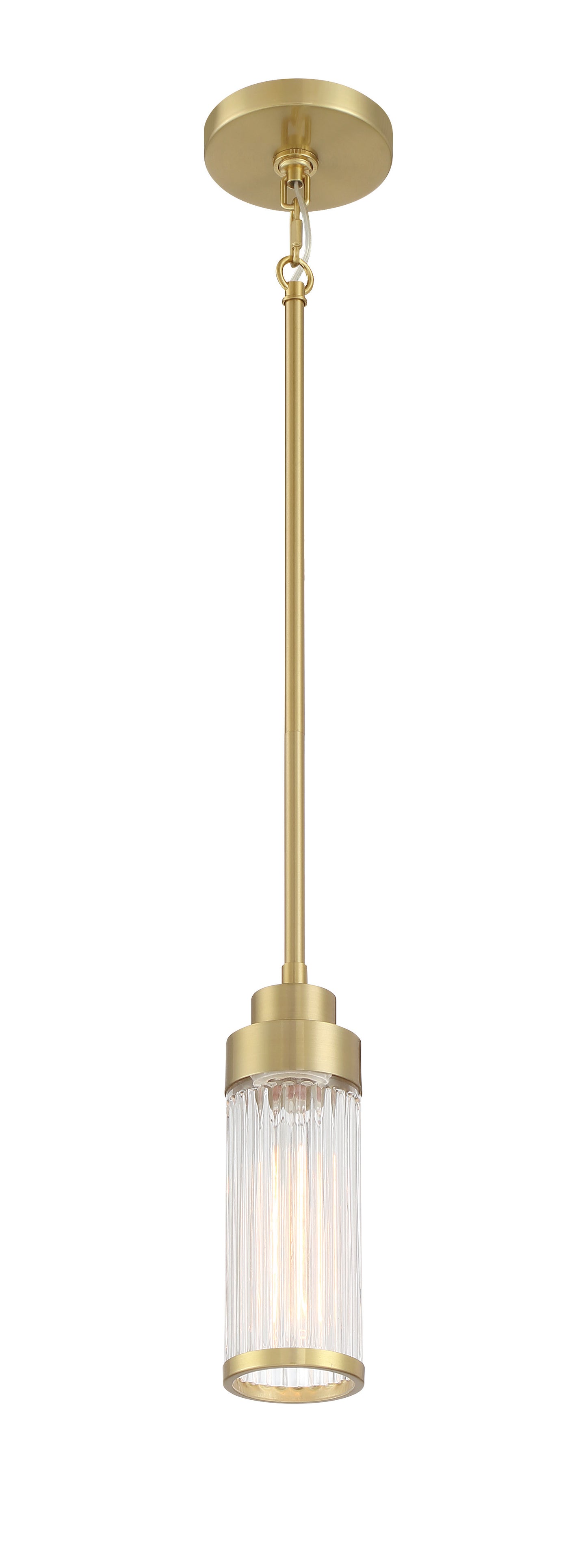 60191-SB - Whittley 1 Light 5" Wide Mini Pendant - Satin Brass