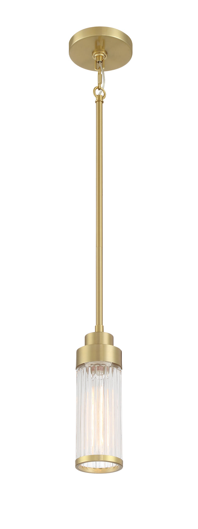 60191-SB - Whittley 1 Light 5" Wide Mini Pendant - Satin Brass