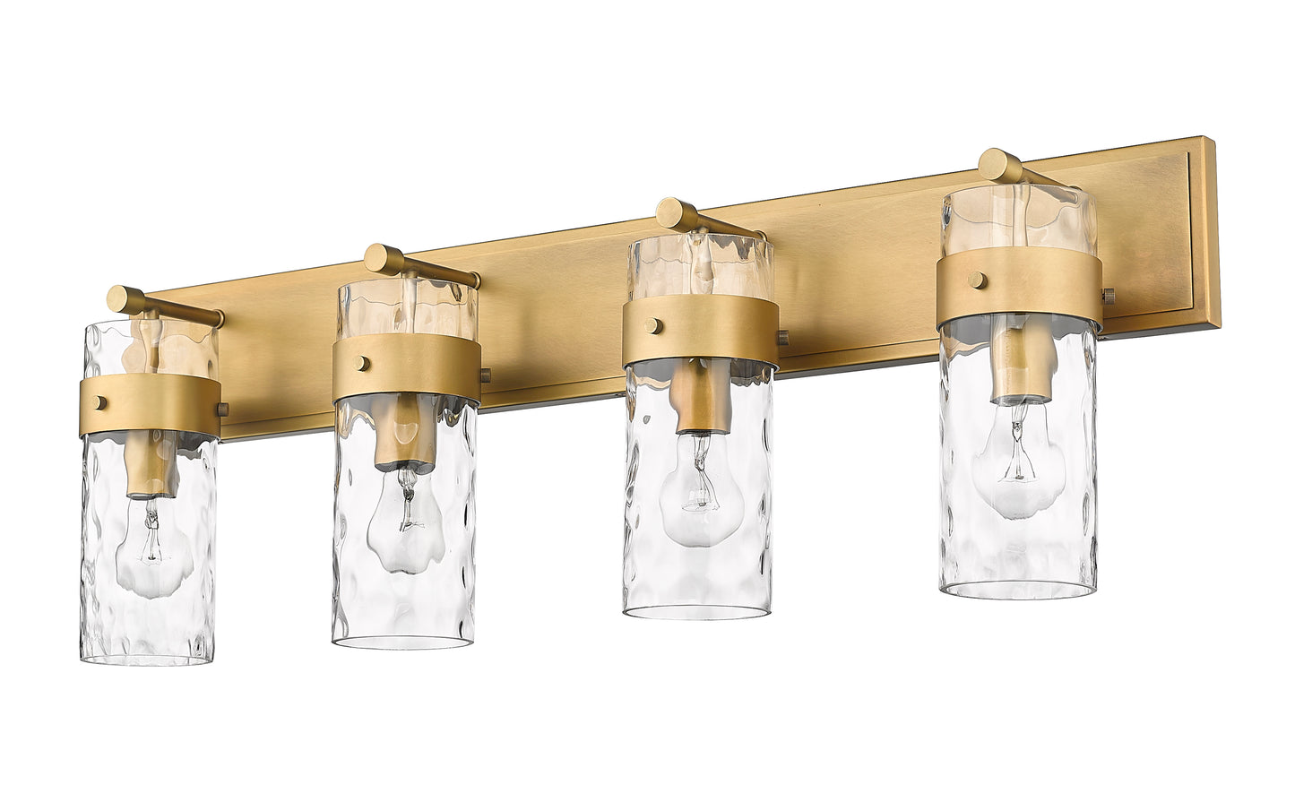 3035-4V-RB - Fontaine 4 Light 34" Vanity - Rubbed Brass