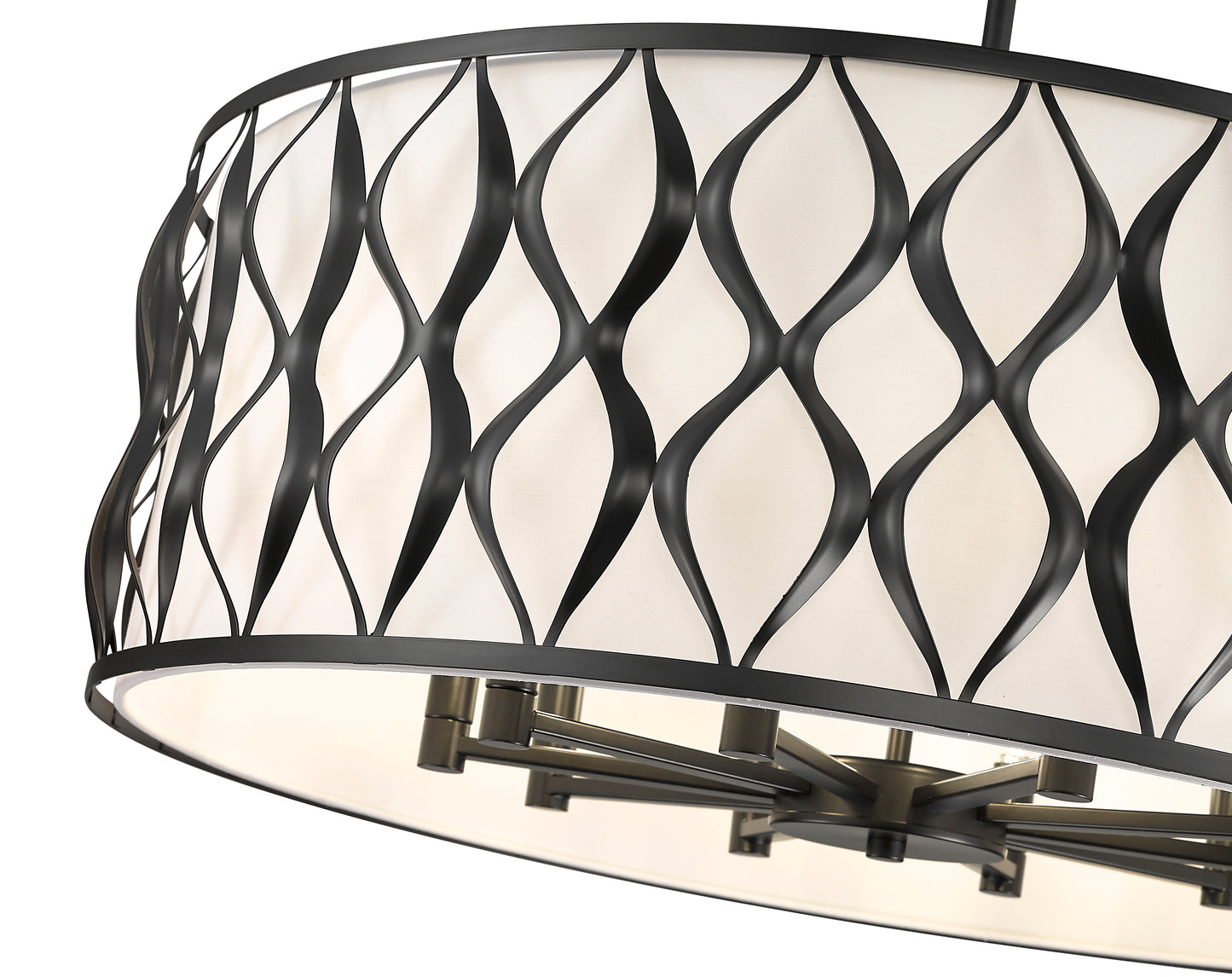 1948P32-MB - Harden 10 Light 32" Pendant - Matte Black