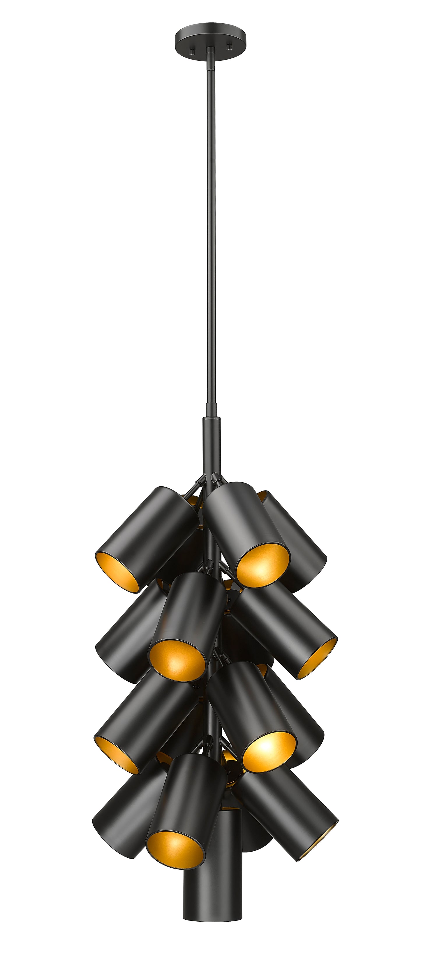 7520-17MB - Lumina 17 Light 17" Chandelier - Matte Black