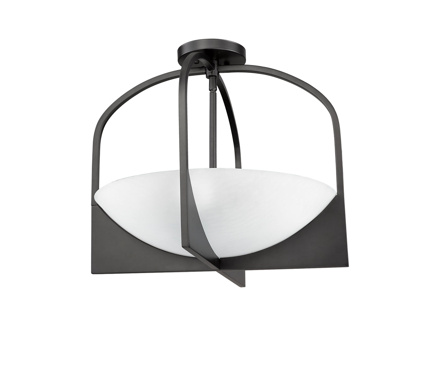 1947SFS-MB - Devon 4 Light Semi Flush 18" Mount - Matte Black