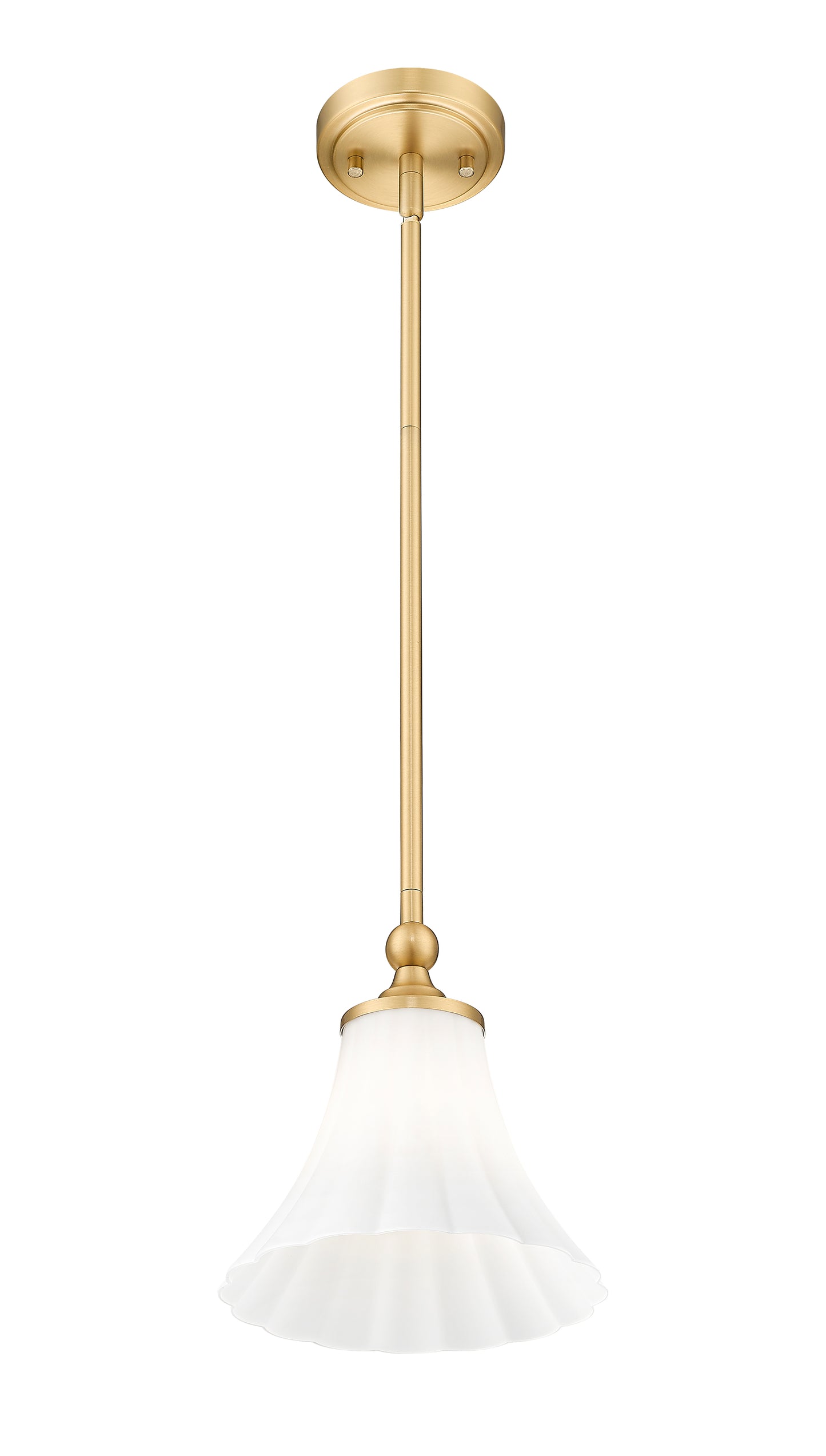 1958P8-MGLD - Fleur 1 Light 8" Pendant - Modern Gold