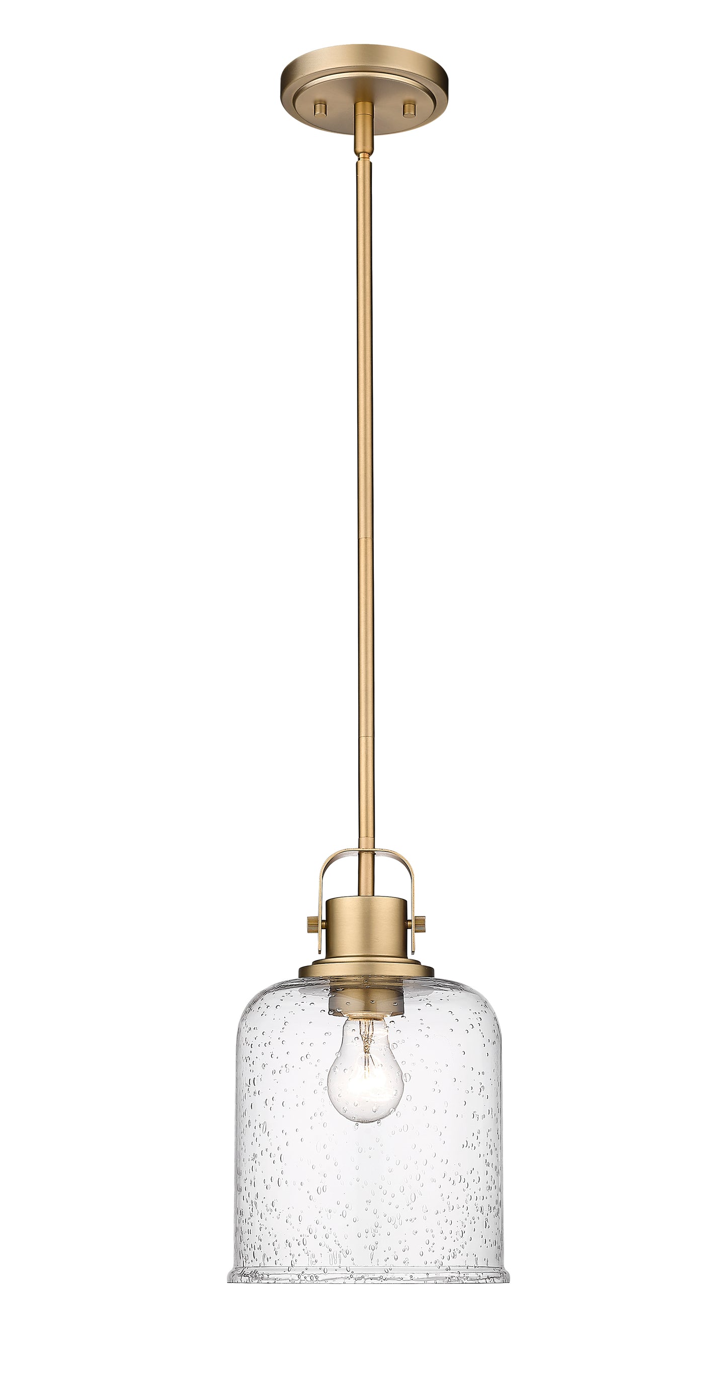 340P8-HG - Kinsley 1 Light 8" Pendant - Heirloom Gold