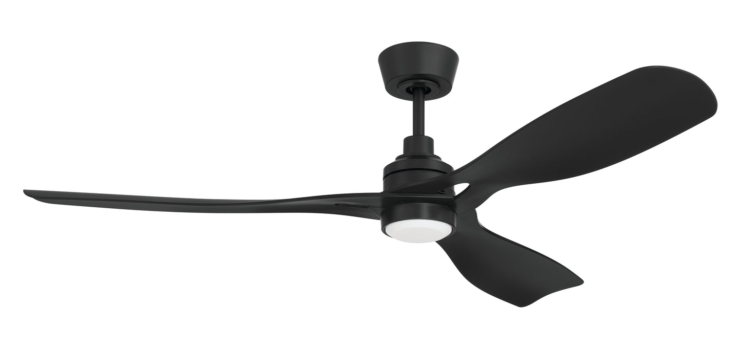 AMG52FB3 - Amigo 52" 3 Blade Indoor Outdoor Ceiling Fan with Light Kit - Flat Black