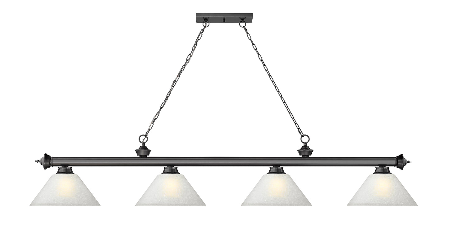 2306-4BP-AWL14 - Cordon 4 Light 81" Billiard - Bronze Plate