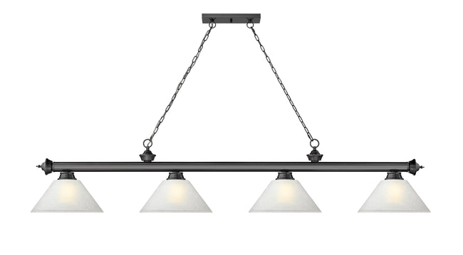 2306-4BP-AWL14 - Cordon 4 Light 81" Billiard - Bronze Plate
