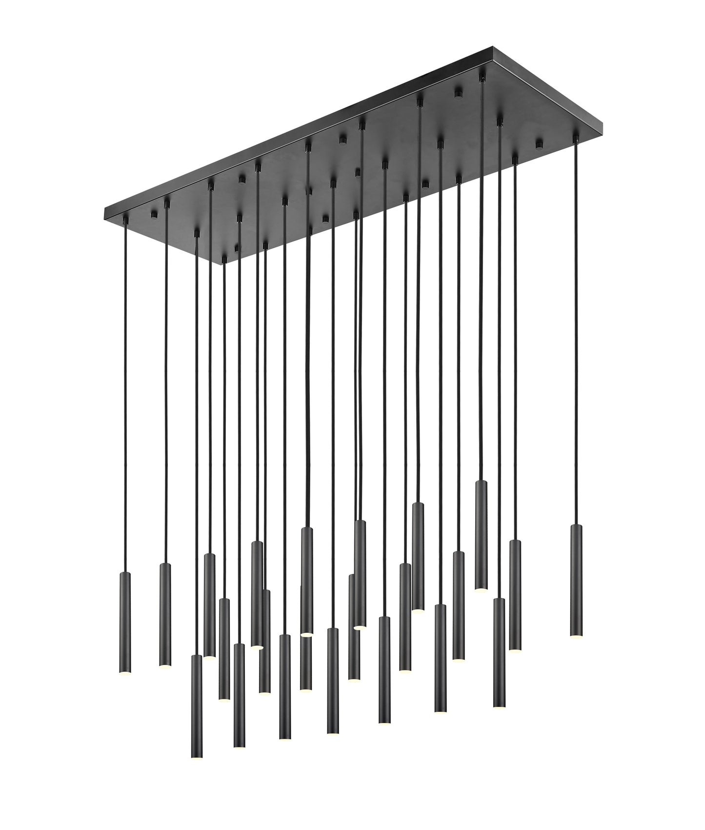 919MP12-23L-MB-LED - Forest 23 Light Linear 54" Chandelier - Matte Black