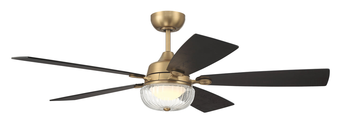 CHS52SB5-NWF - Chandler 52" Indoor Ceiling Fan no Wifi 52" 5 Blade Ceiling Fan with Light Kit - Satin Brass