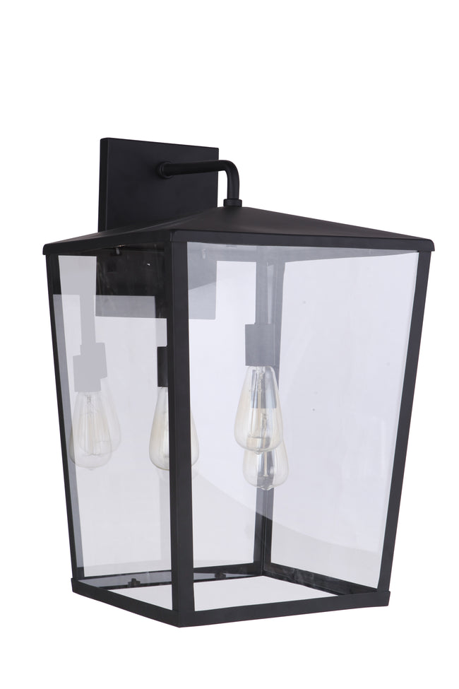 ZA4644-MN - Olsen 3 Light 24" High Outdoor Wall Lantern - Midnight