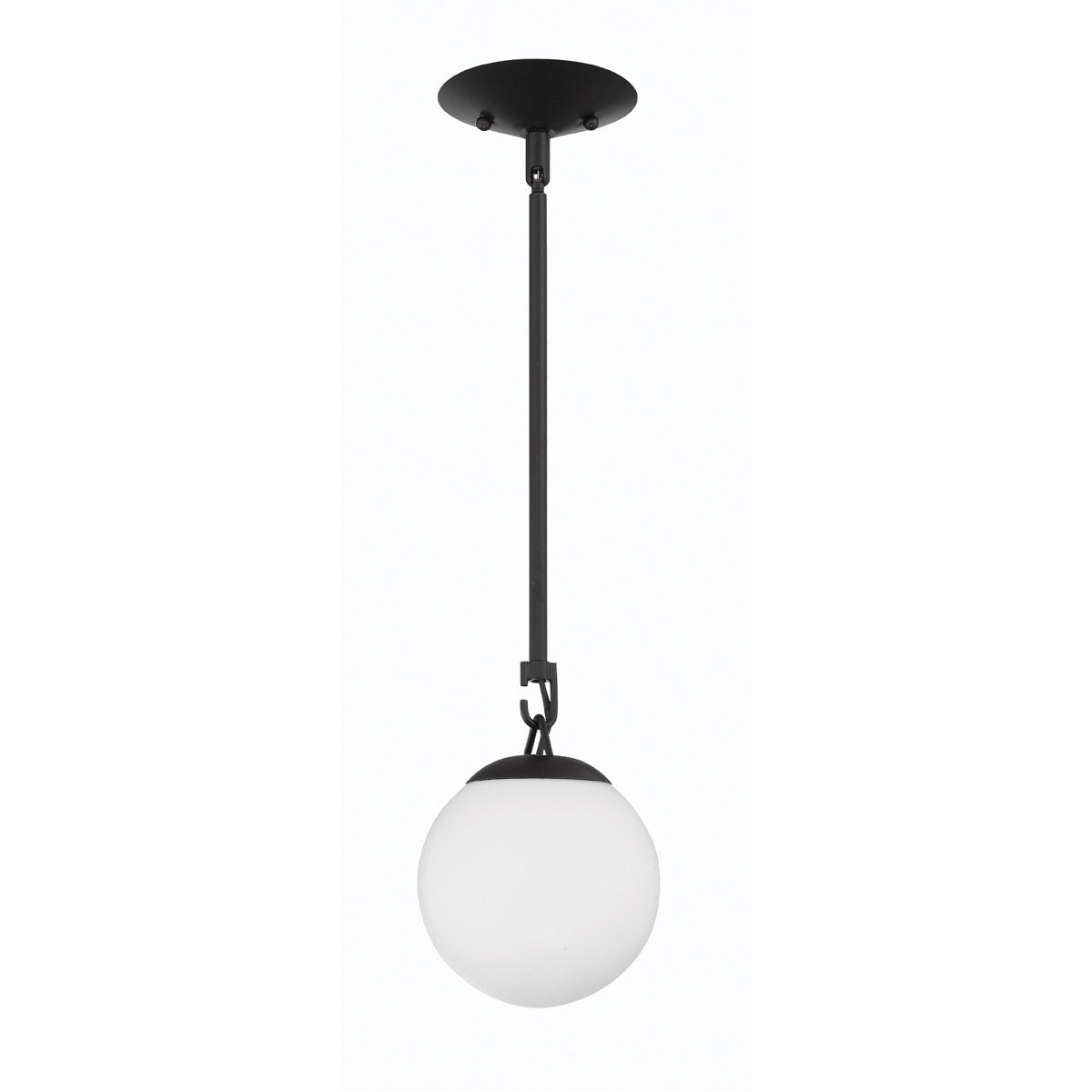 50791-FB - Orion 1 Light 6" Wide Mini Pendant - Flat Black