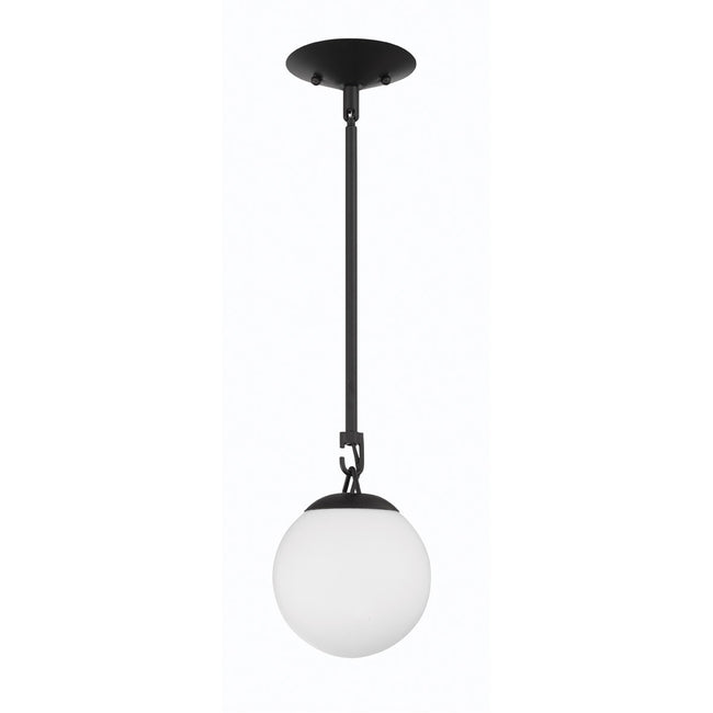 50791-FB - Orion 1 Light 6" Wide Mini Pendant - Flat Black