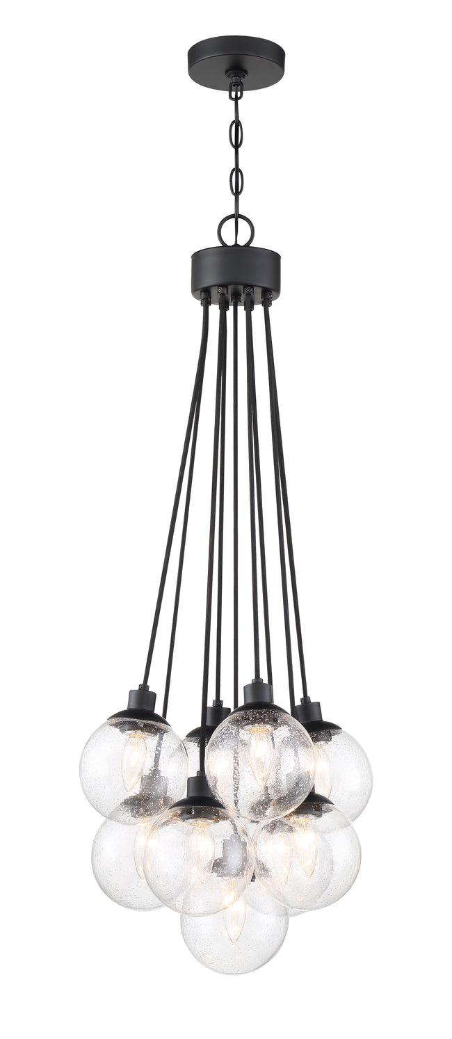 53399-FB - Que 9 Light 16" Wide Pendant - Flat Black