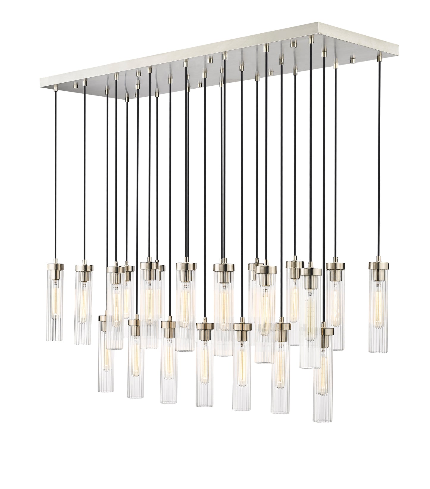 740P-23L-BN - Beau 23 Light Linear 54" Chandelier - Brushed Nickel