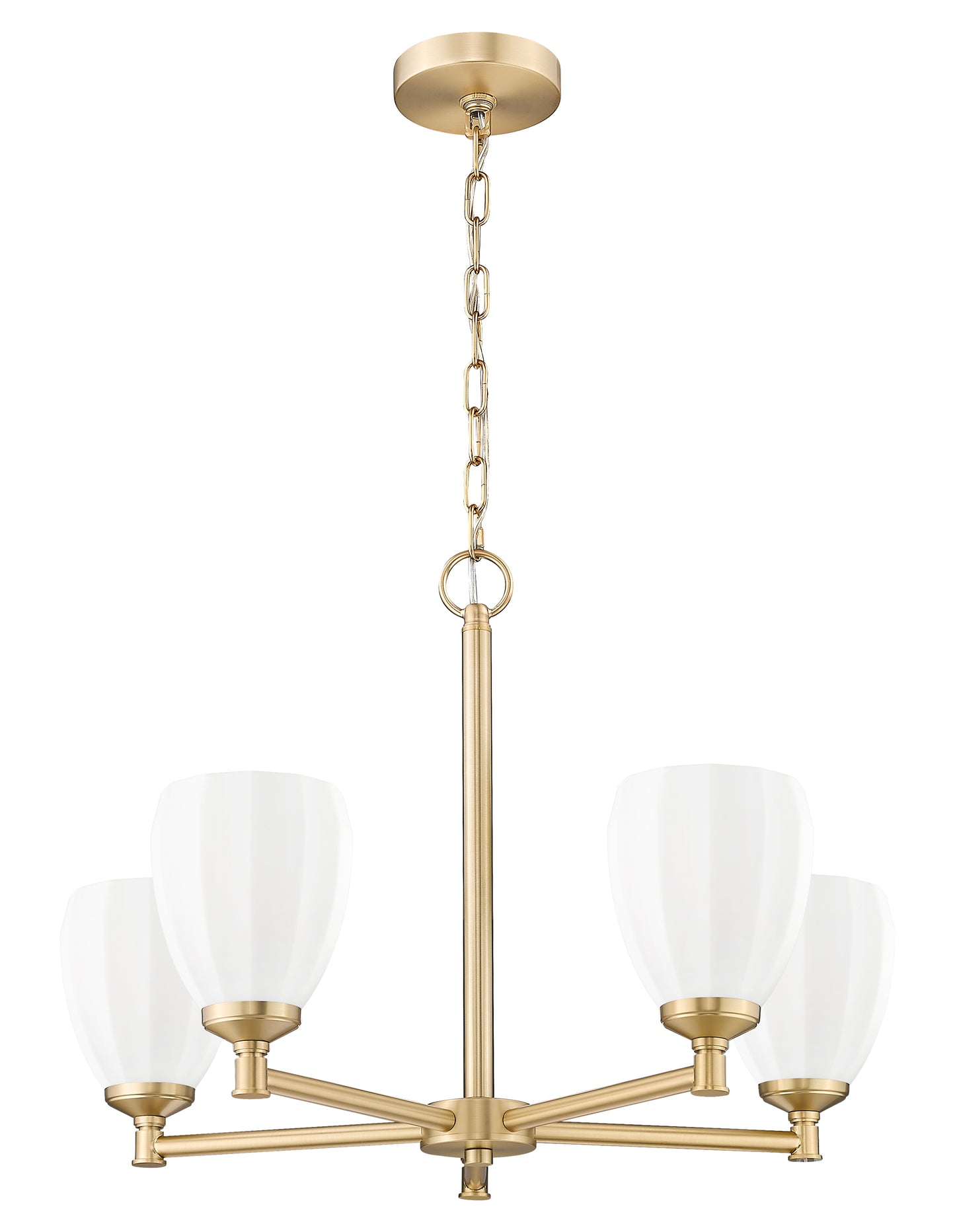 7004-5MGLD - Oren 5 Light 25" Chandelier - Modern Gold