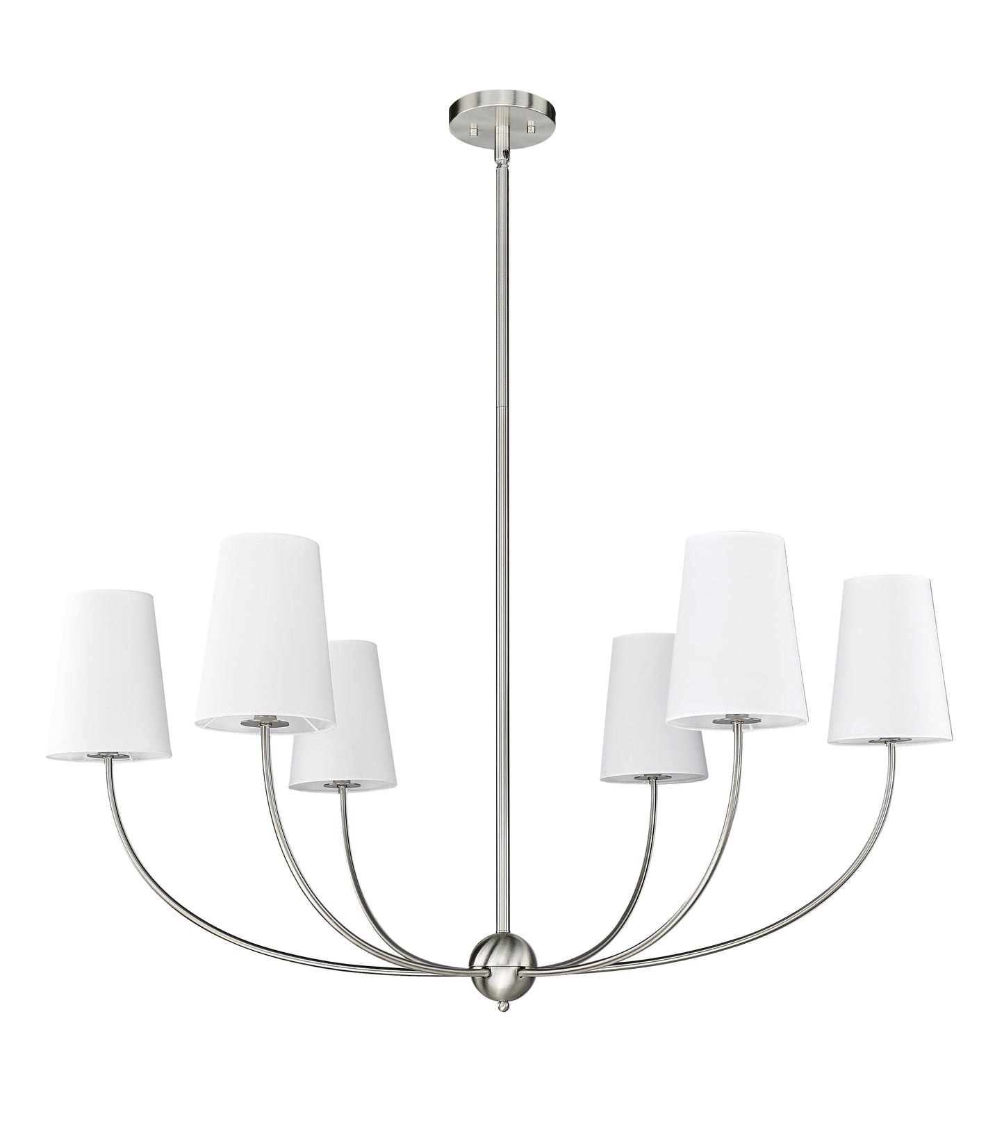 3040-42BN - Shannon 6 Light 42" Chandelier - Brushed Nickel