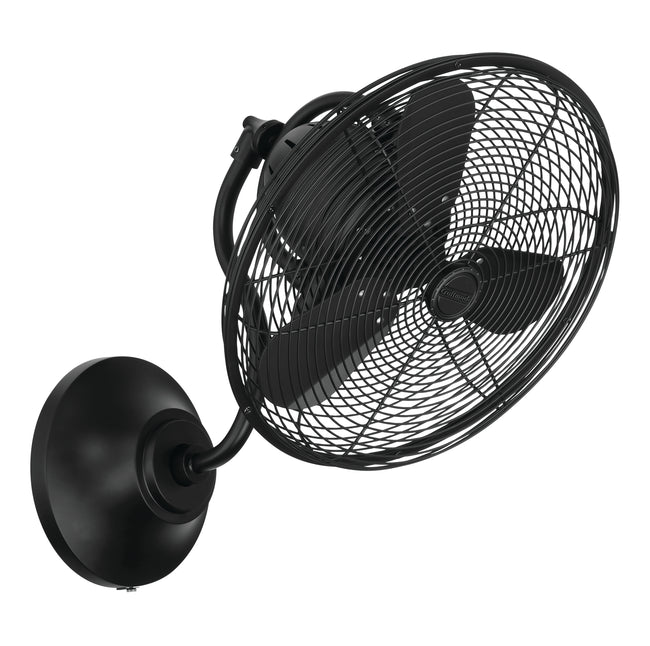 BW116FB3-HW - Bellows I Hard-wired Indoor/Outdoor 14" 3 Blade Indoor Outdoor Ceiling Fan - Flat Black