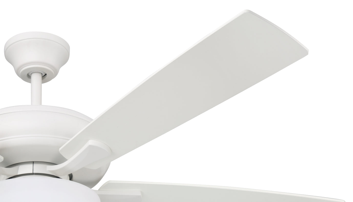 ECF211W5-WWOK - EOS 2 Light Frosted White Bowl 52" Ceiling Fan 52" 5 Blade Ceiling Fan with Light Kit