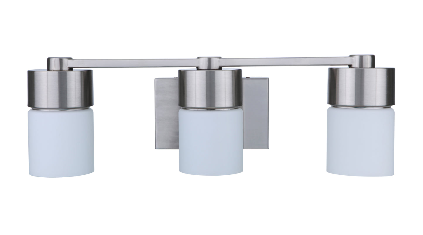 12322BNK3 - District 3 Light 22" Wide Vanity Light - Brushed Nickel