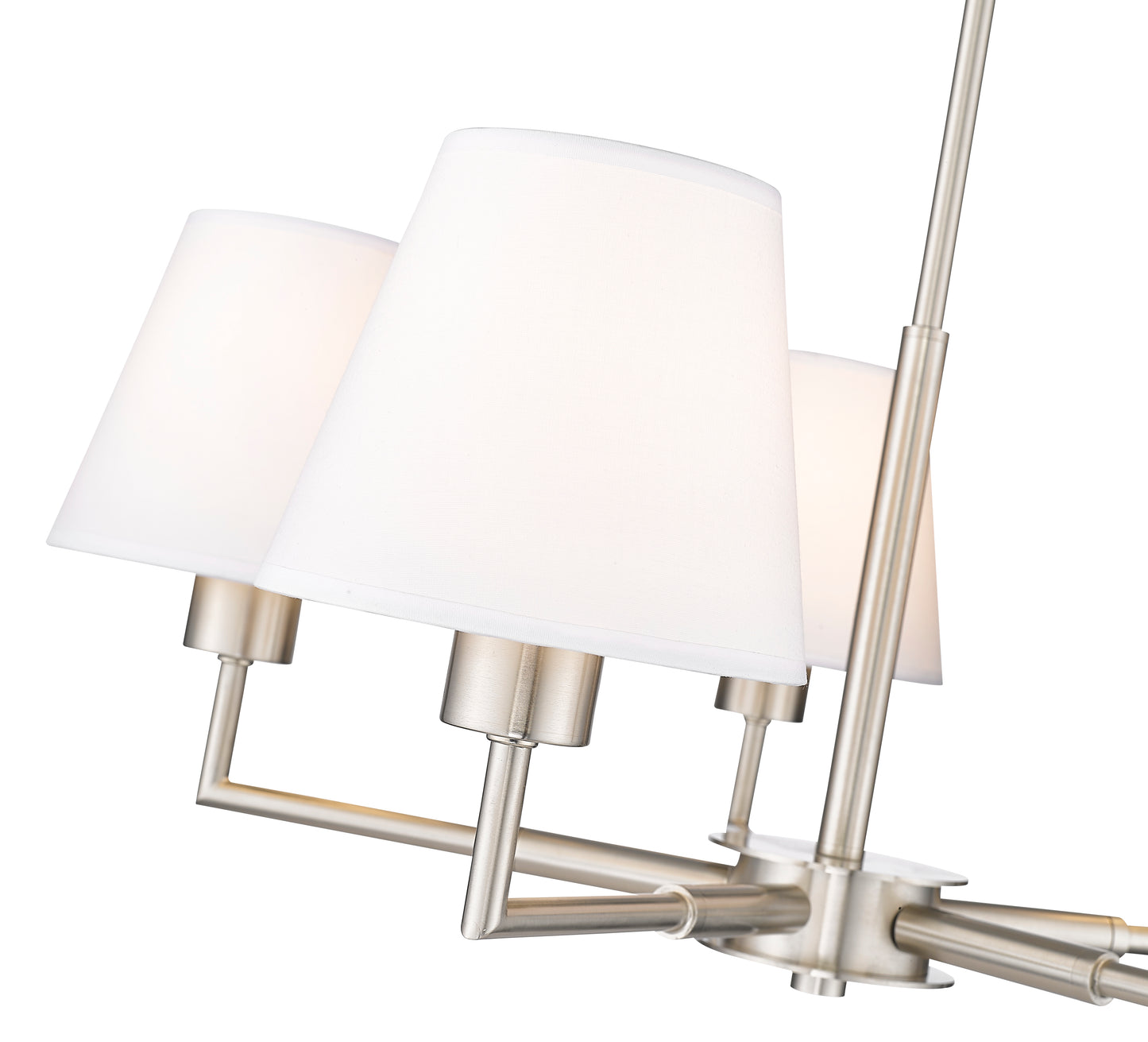 744-26R-BN - Leila 5 Light 26" Chandelier - Brushed Nickel
