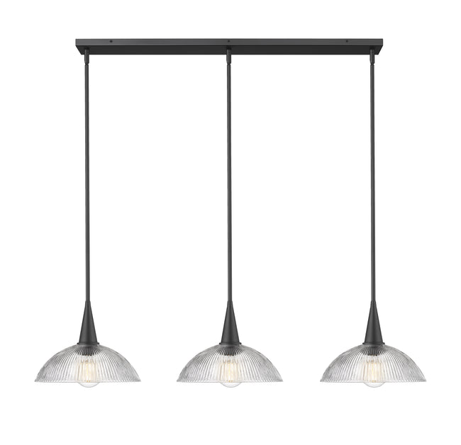 3051P12-3L-MB - Lunelle 3 Light Linear 52" Chandelier - Matte Black