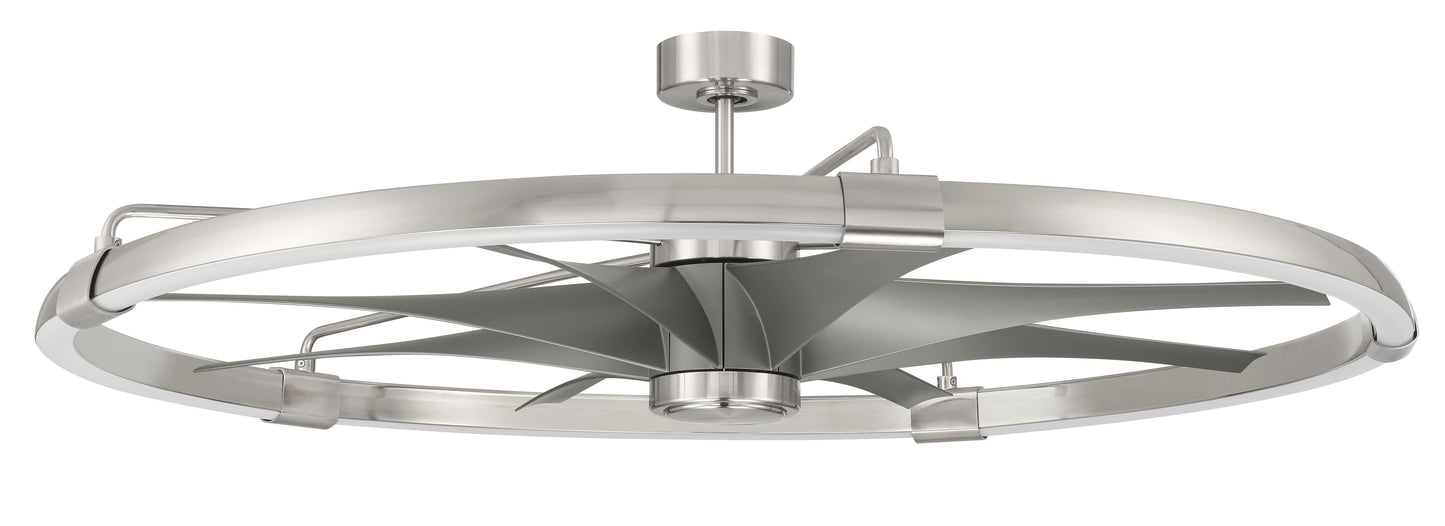 AXL57BNK8 - Axel 52" 8 Blade Indoor Outdoor Ceiling Fan with Light Kit - Brushed Nickel