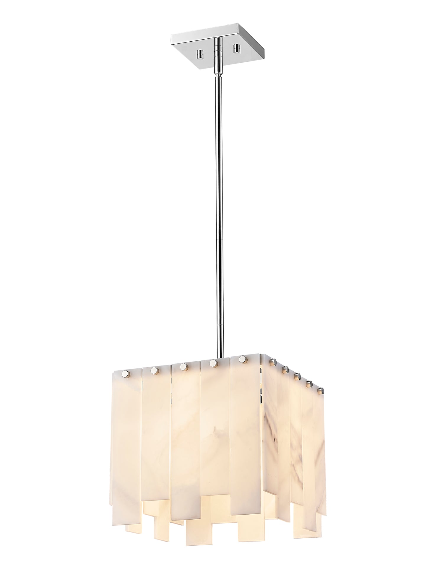 345P12-PN - Viviana 1 Light 12" Pendant - Polished Nickel