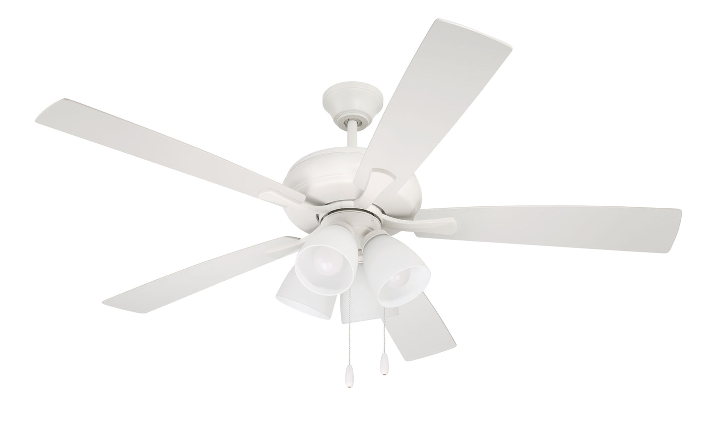 ECF114W5-WWOK - Eos Frost 4 Light 52" 5 Blade Ceiling Fan with Light Kit - White
