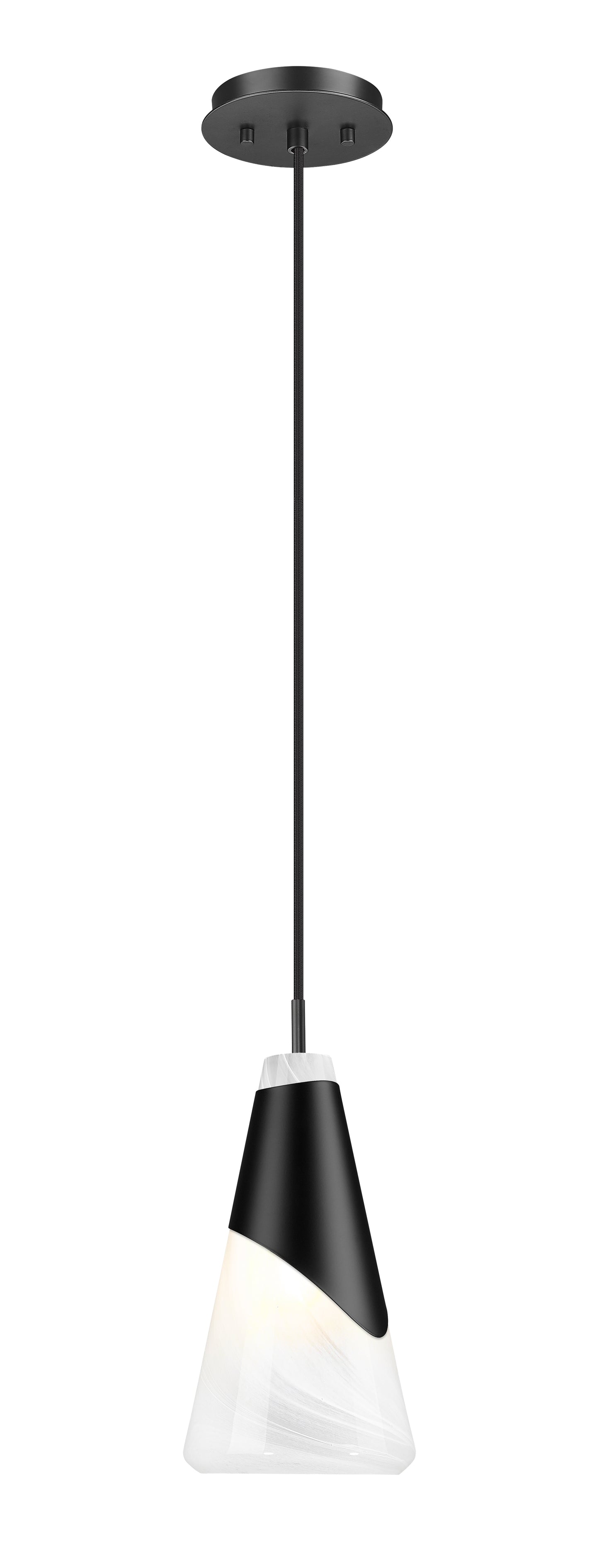 828P6-MB - Aimie 1 Light 6" Pendant - Matte Black