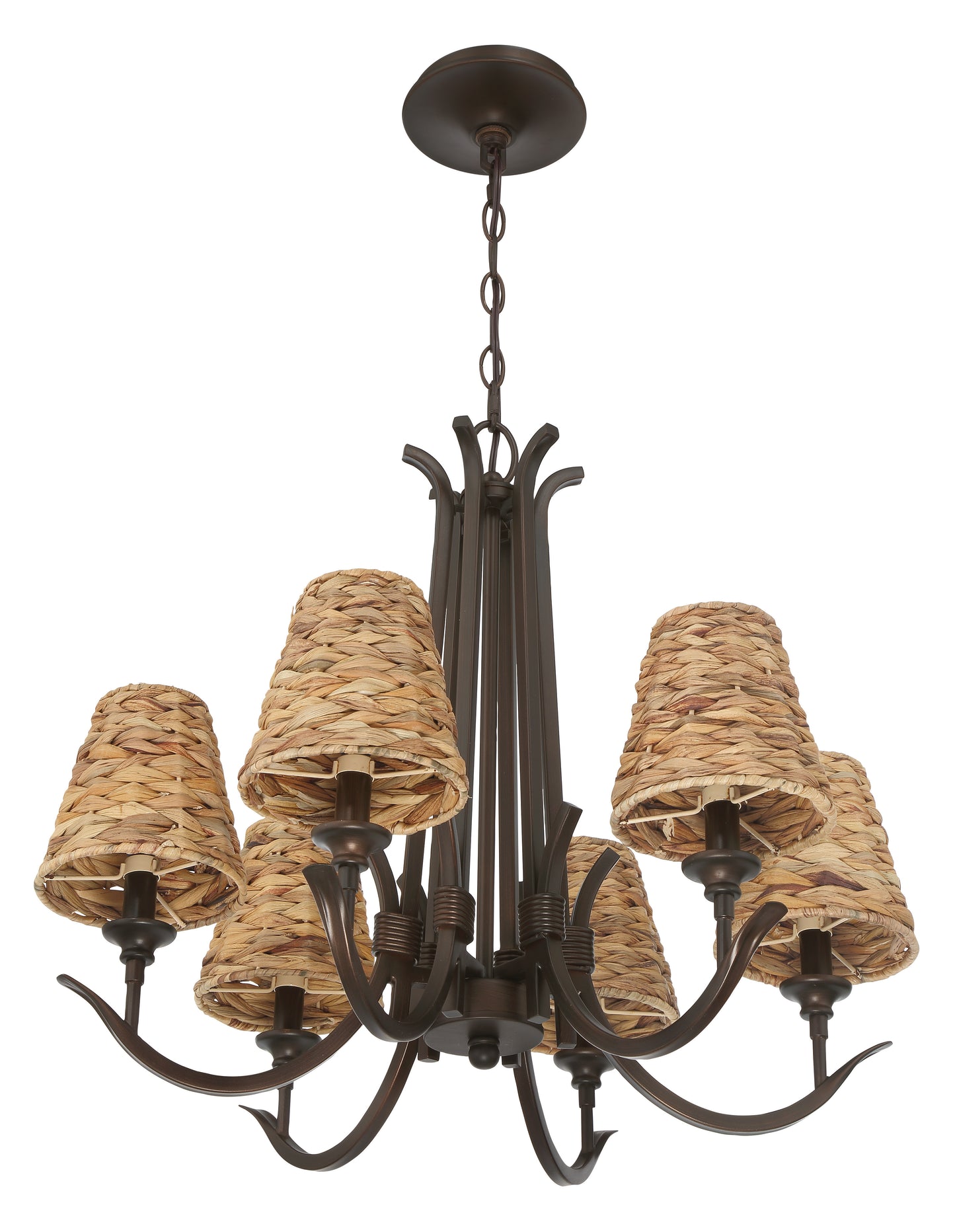 58326-ABZ - Kokomo 6 Light 24" Wide Chandelier - Aged Bronze Brushed