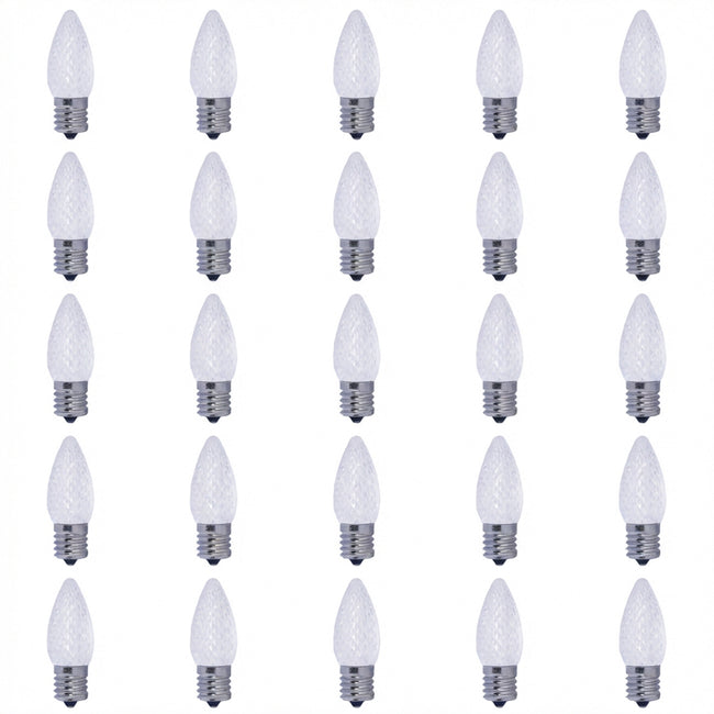 770191 - Clear C9 LED Intermediate Base Light Bulb - 0.6 Watt - 2700K - 25 Pack