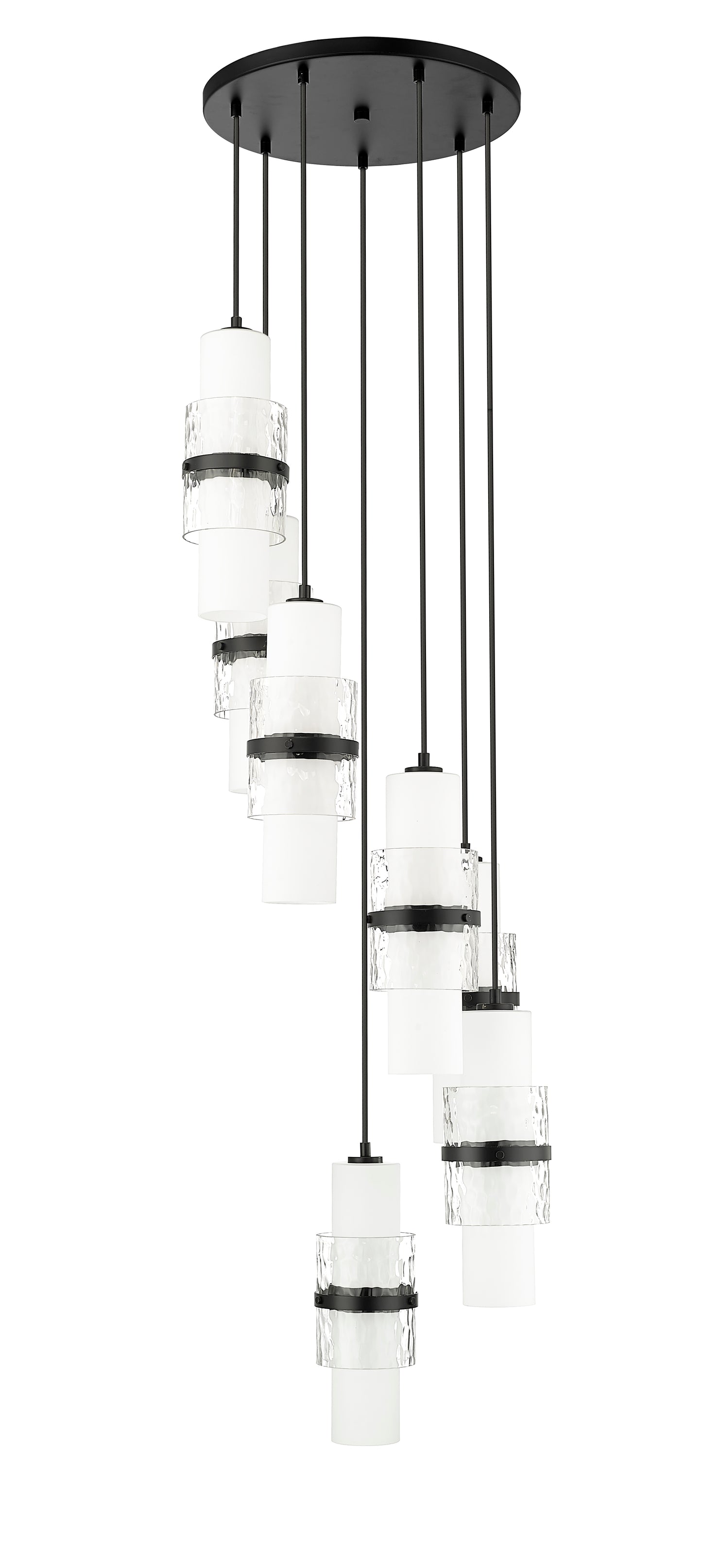 1946P-7R-MB - Cayden 7 Light 18" Chandelier - Matte Black