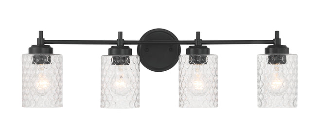 60504-FB - Claire 4 Light 30" Wide Vanity Light - Flat Black