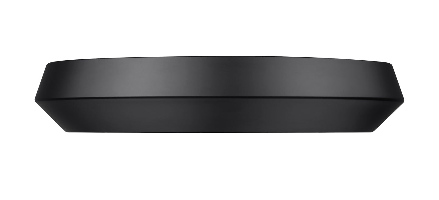7701F16-MB-LED - Quasars 1 Light Flush 16" Mount - Matte Black