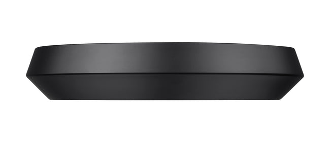 7701F16-MB-LED - Quasars 1 Light Flush 16" Mount - Matte Black
