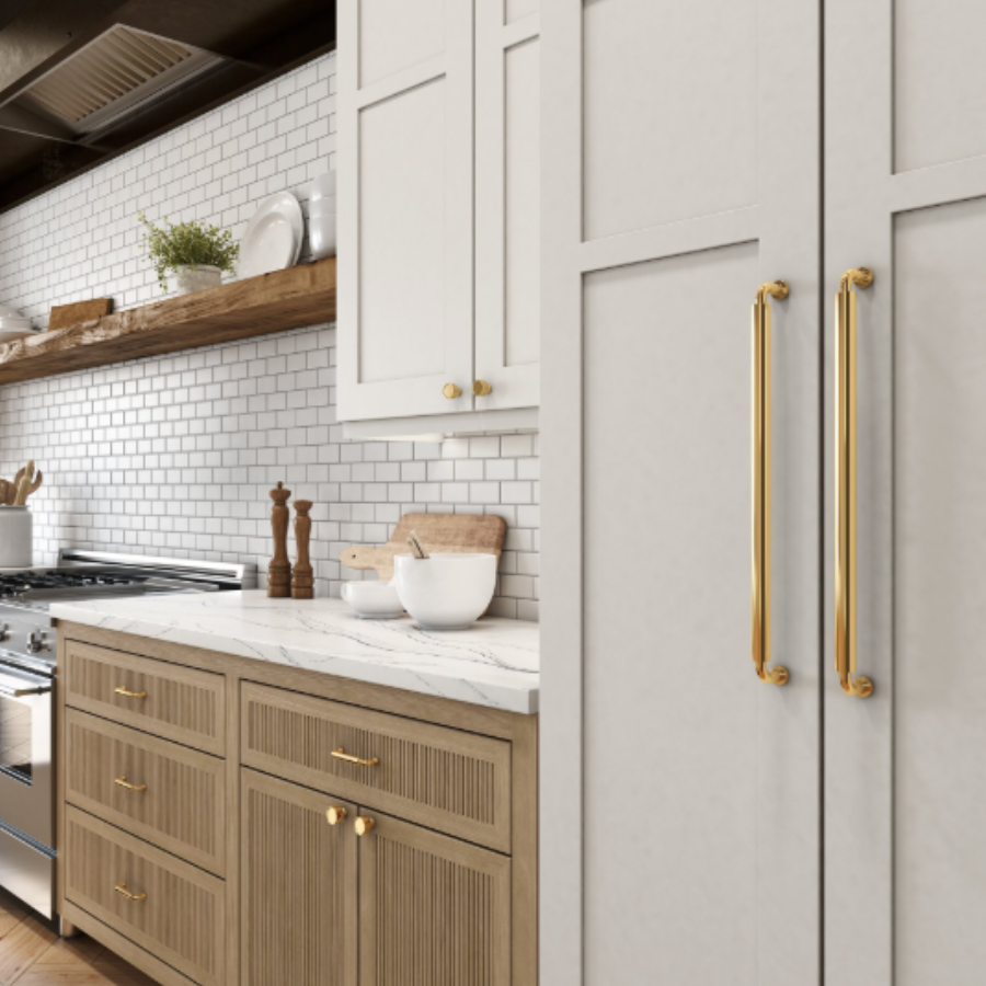 4400003 - 4" Centers - Hollywood Hills Pull - Polished Brass