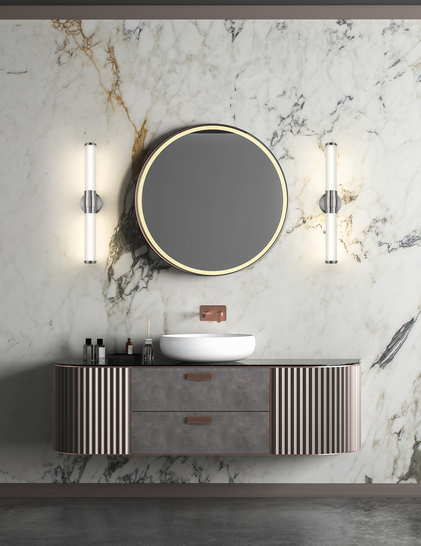 1020-25W-BN-LED - Warwick 1 Light 25" Vanity - Brushed Nickel