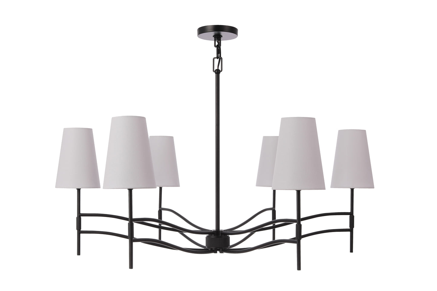 61926-FB - Astor 6 Light 36" Wide Chandelier - Flat Black