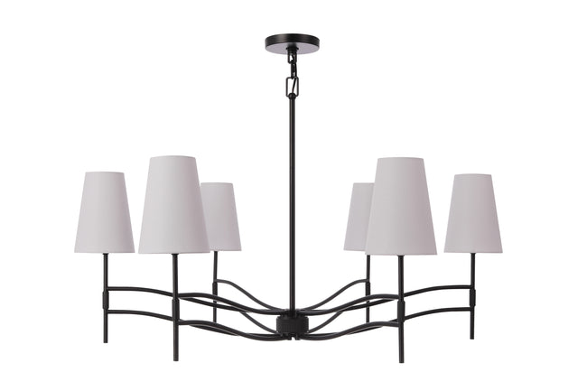 61926-FB - Astor 6 Light 36" Wide Chandelier - Flat Black