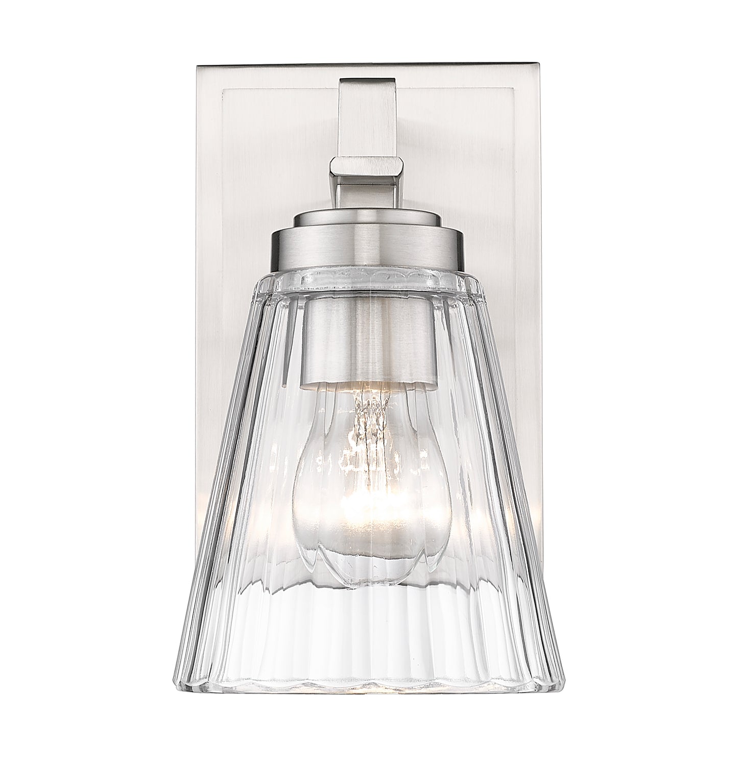 823-1S-BN - Lyna 1 Light Wall 9" Sconce - Brushed Nickel