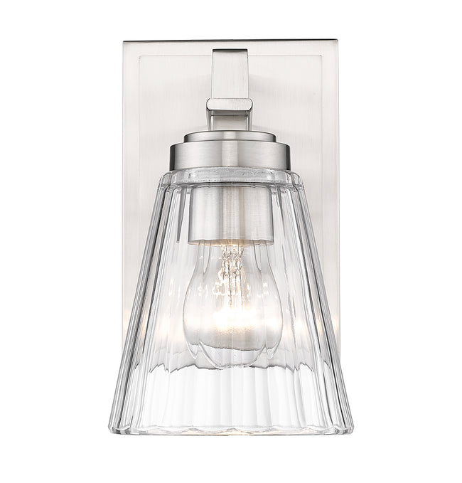 823-1S-BN - Lyna 1 Light Wall 9" Sconce - Brushed Nickel