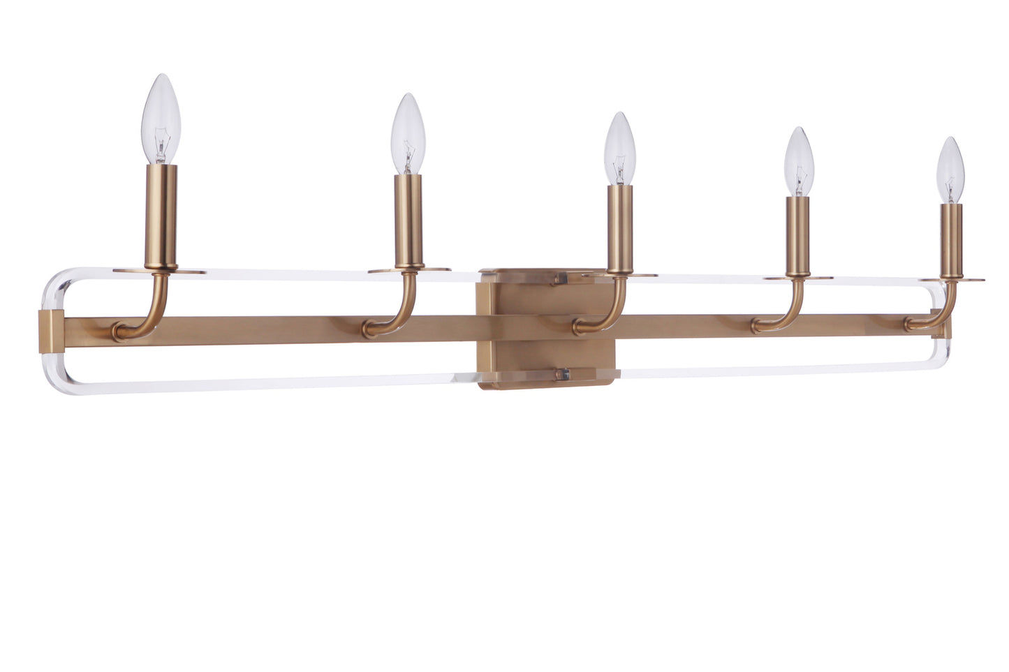 57705-SB - Graclyn 5 Light 45" Wide Vanity Light - Satin Brass