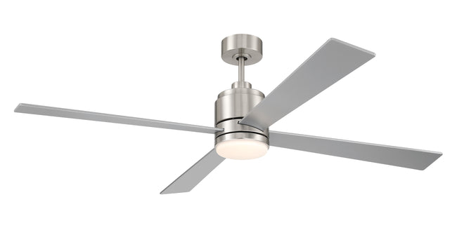 MCY60BNK4 - McCoy 60" 4-blade ceiling fan with 2-wire HW wall control 60" 4 Blade Ceiling Fan with Light Kit - Brushed Nickel