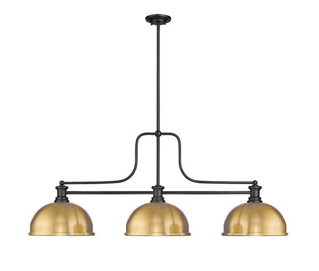 725-3MB-D12HBR - Melange 3 Light 52" Billiard - Matte Black